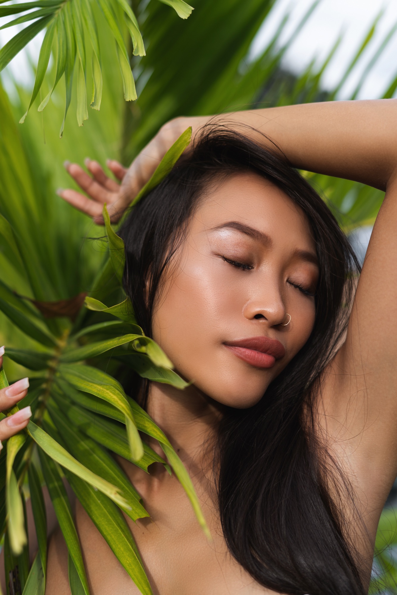 Glowing skin after microneedling