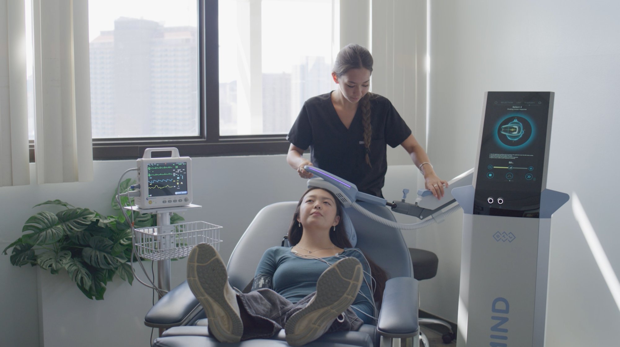 ExoMind TMS treatment session