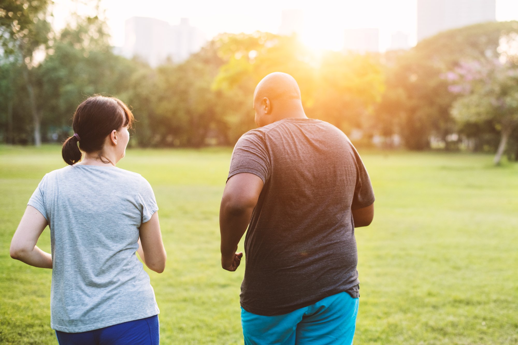 Couple active outdoors
